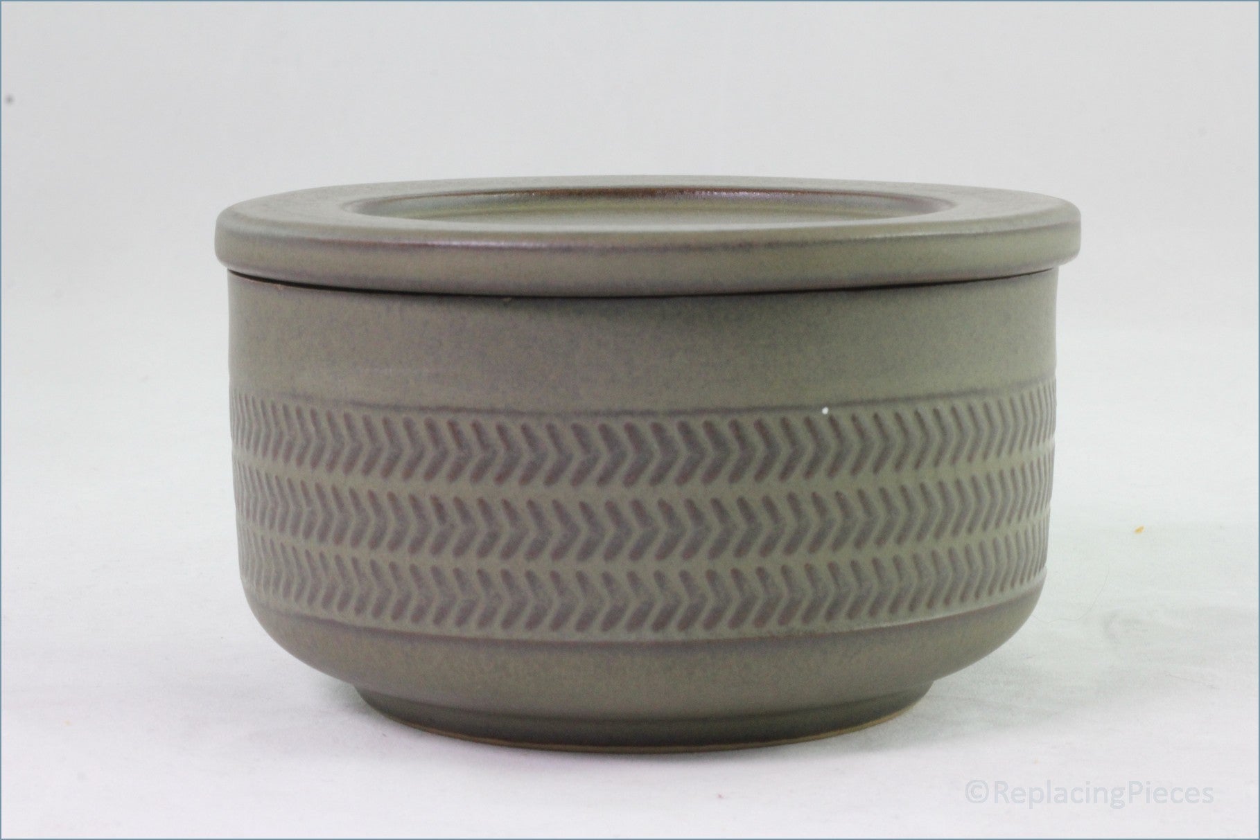Denby - Chevron - Lidded Butter Dish