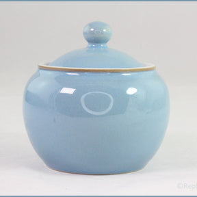 Denby - Colonial Blue - Lidded Sugar Bowl (Round Knob)