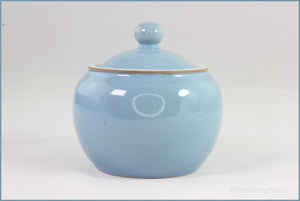 Denby - Colonial Blue - Lidded Sugar Bowl (Round Knob)