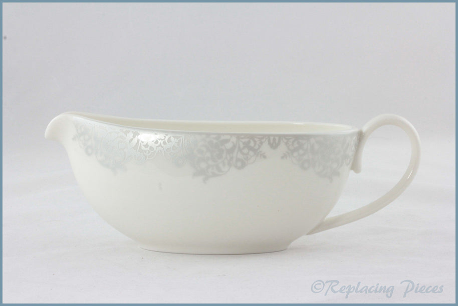 Denby - Monsoon (Filigree Silver) - Gravy Boat