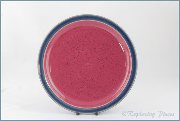 Denby - Harlequin - Salad Plate (Blue Rim - Red Interior)