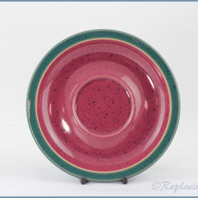 Denby - Harlequin - Tea Saucer (Green Rim)