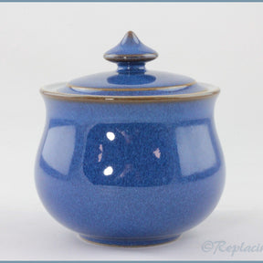 Denby - Imperial Blue - Lidded Sugar Bowl (Pointed Knob)