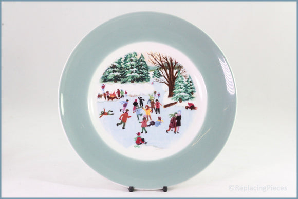Enoch Wedgwood - Christmas Plate Series - Skaters On The Pond