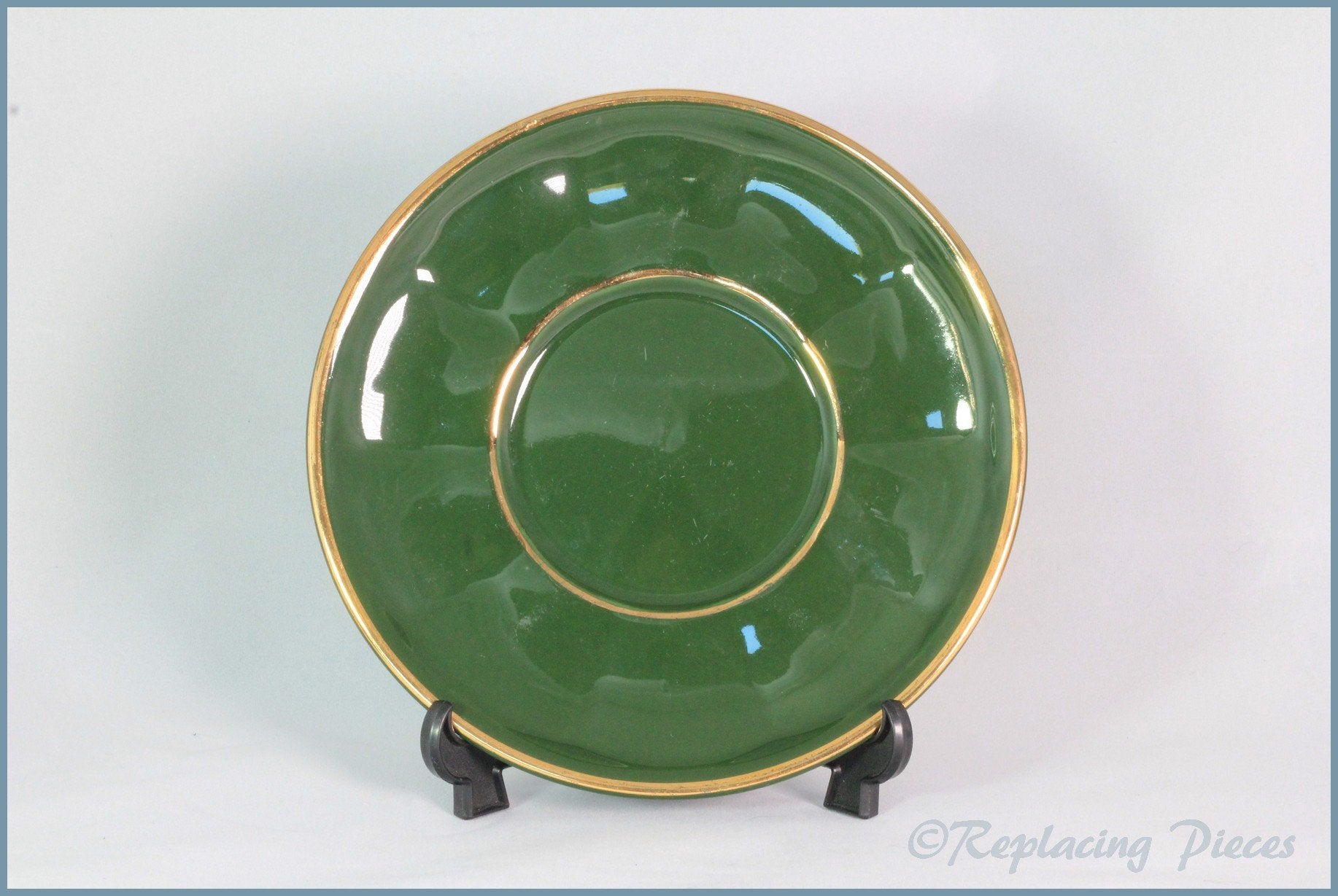 Apilco - Bistro (Green & Gold) - Breakfast Saucer