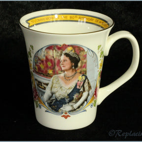 Crown Staffordshire - Commemorative Mug - 80th Birthday Queen Mother