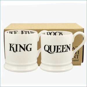 Emma Bridgewater - Black Toast - King & Queen - Set Of 2 Mugs