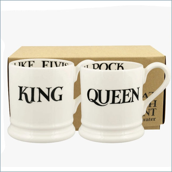 Emma Bridgewater - Black Toast - King & Queen - Set Of 2 Mugs