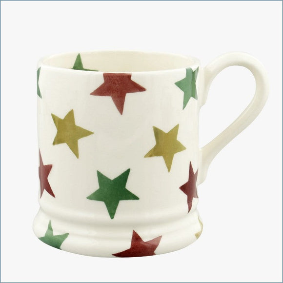 Emma Bridgewater - Red Green And Gold Star - 1/2 Pint Mug