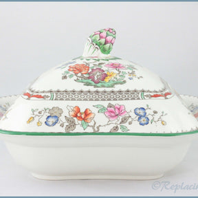 Copeland Spode - Chinese Rose - Square Lidded Vegetable Dish