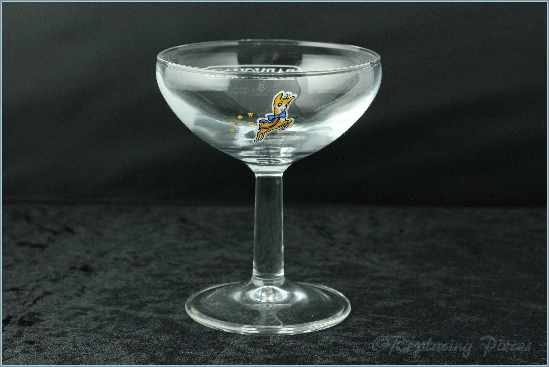 Babycham Glass - Wording On Bowl, Plain Foot