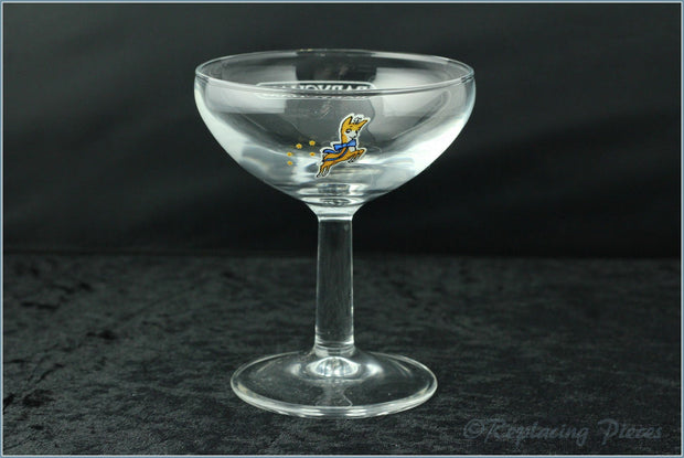 Babycham Glass - Wording On Bowl, Plain Foot