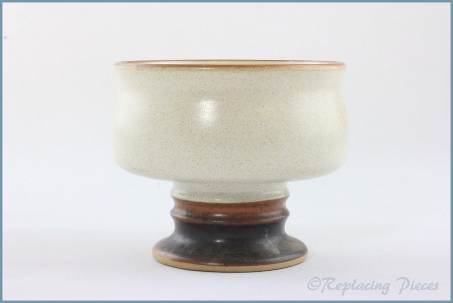 Denby - Potters Wheel (Tan) - Footed Dessert Bowl