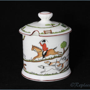 Crown Staffordshire - Hunting Scene - Jam Pot
