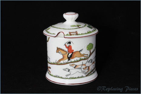 Crown Staffordshire - Hunting Scene - Jam Pot