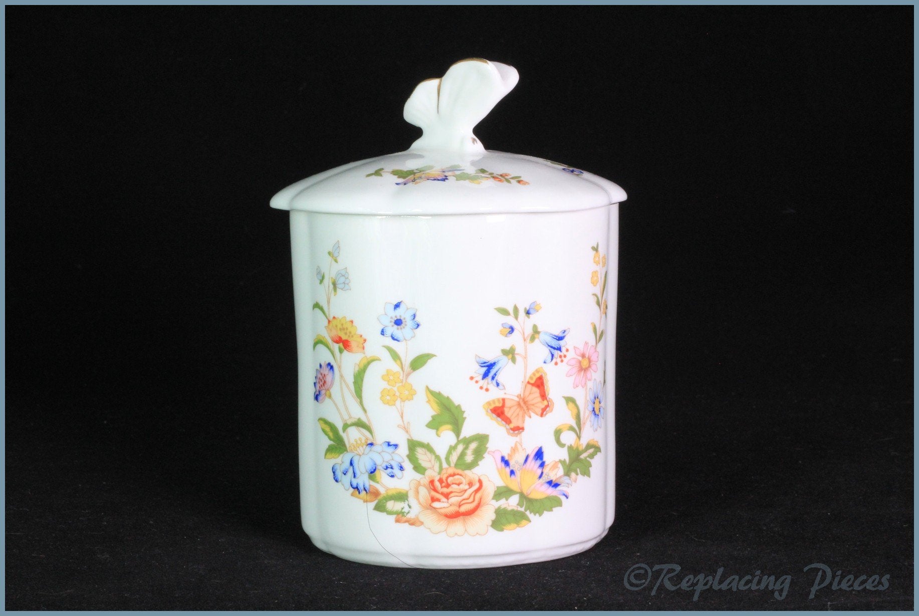 Aynsley - Cottage Garden - Lidded Pot/Jam Pot
