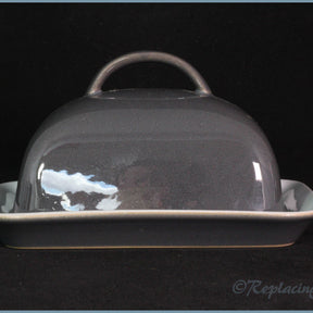 Denby - Saville Grey - Lidded Butter Dish (Domed Lid)