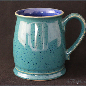Denby - Harlequin - Mug (Tudor Shape - Blue Inside, Green Outside)