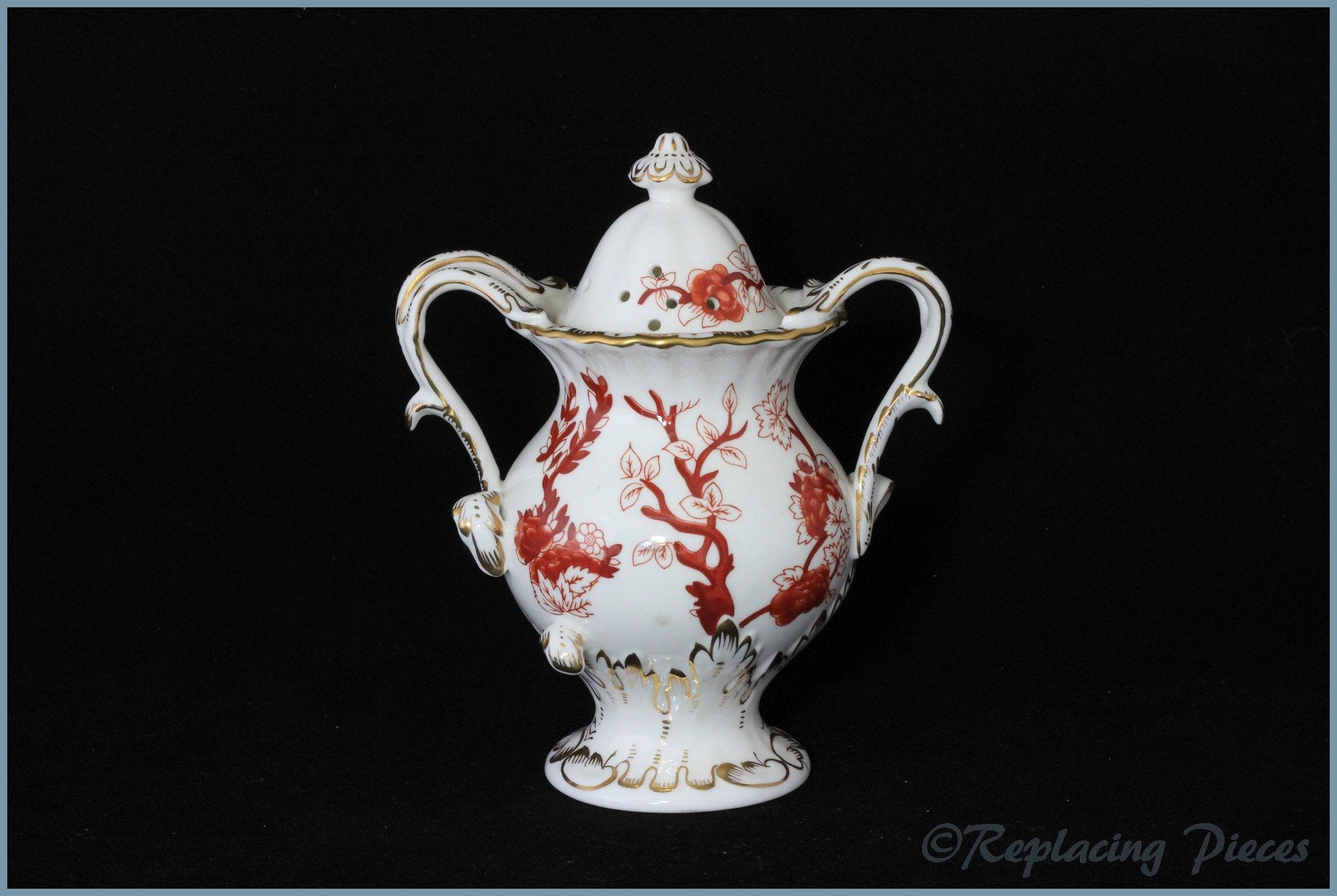 Coalport - Indian Tree Coral - Pot Pourri Vase
