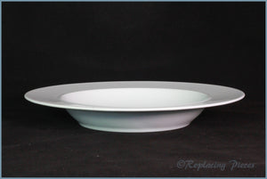 Denby - White - 11 7/8" Rimmed Pasta Bowl