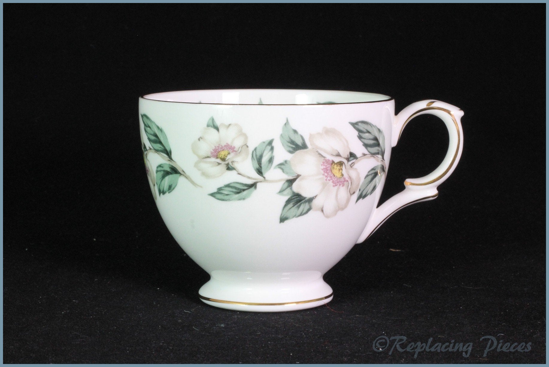 Crown Staffordshire - Christmas Roses - Teacup (Leigh Shape)
